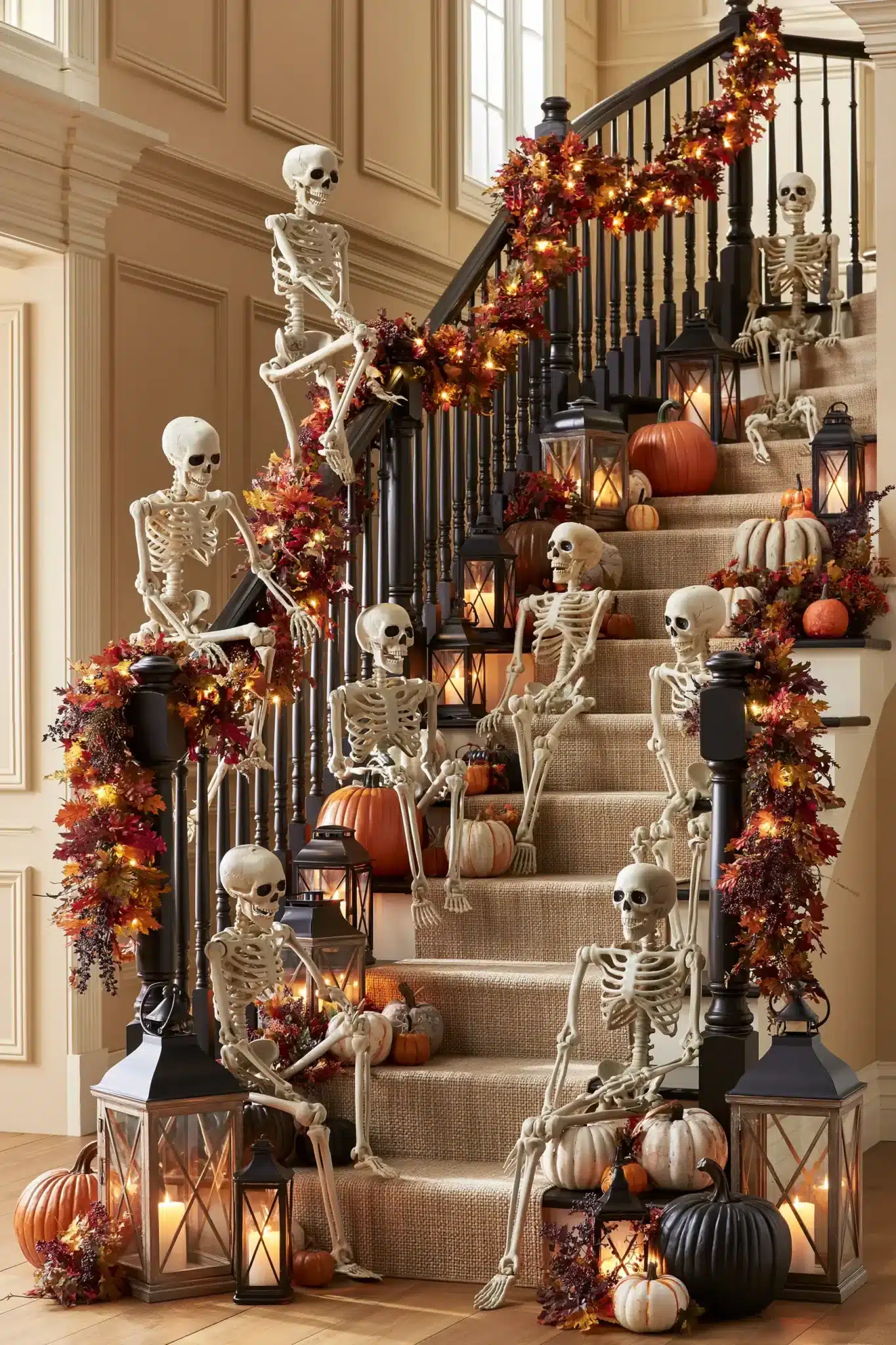 halloween staircase decor