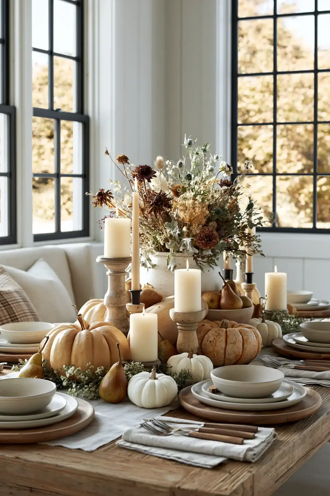 simple thanksgiving table decor