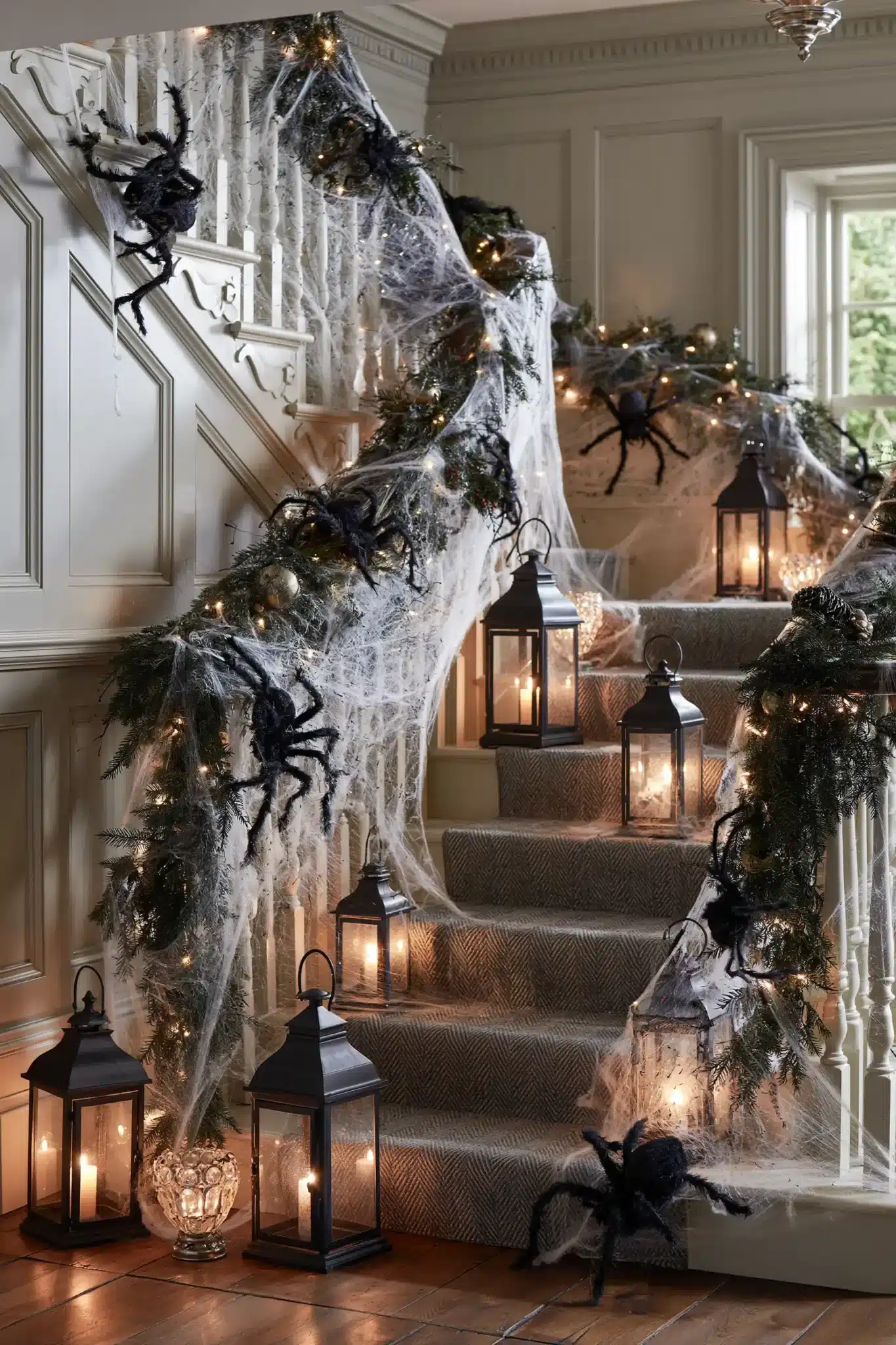 halloween staircase decor