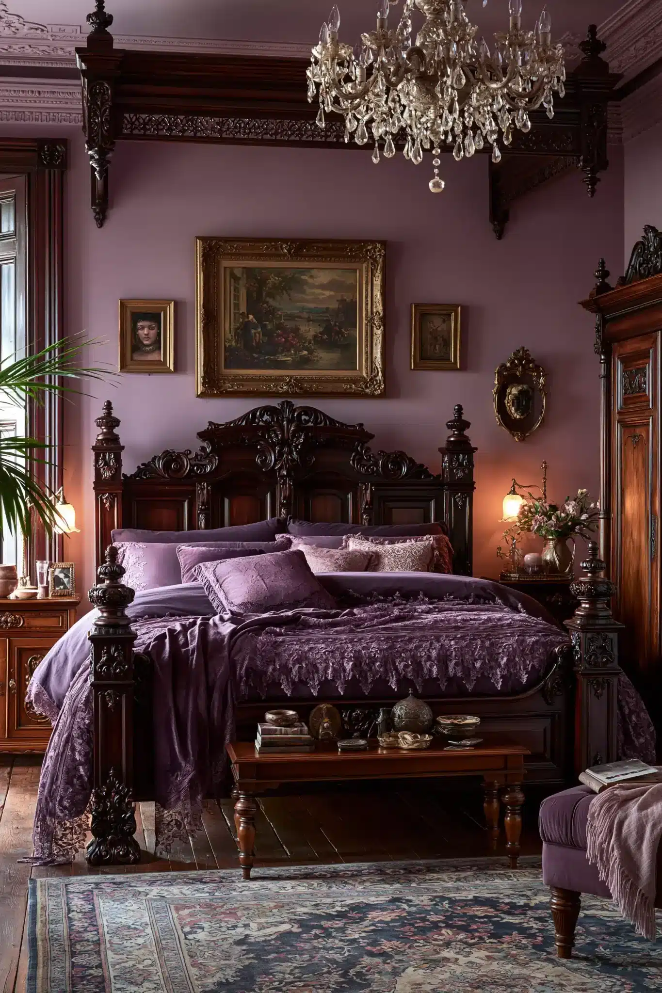 purple gothic bedroom