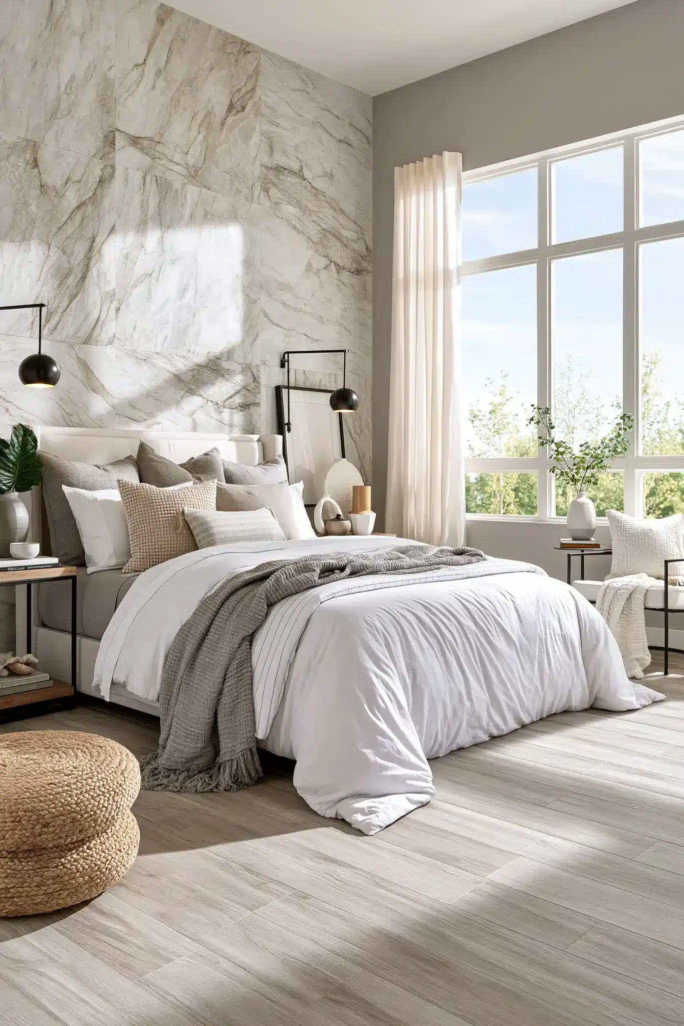 grey and white bedroom ideas