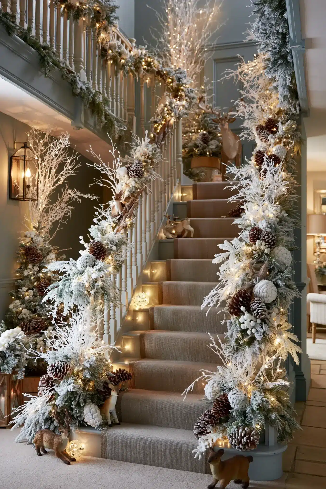 christmas staircase decor
